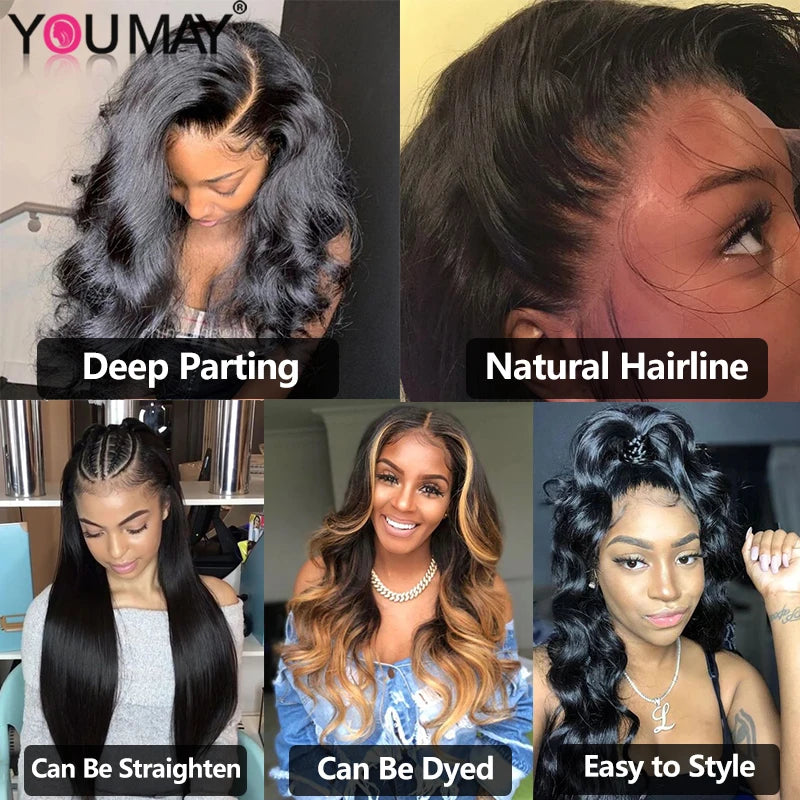 250% Density Body Wave Wig – 13x6 Lace Front, 360 Frontal, 30” Fake Scalp