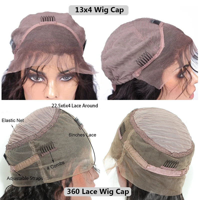 250% Density Body Wave Wig – 13x6 Lace Front, 360 Frontal, 30” Fake Scalp