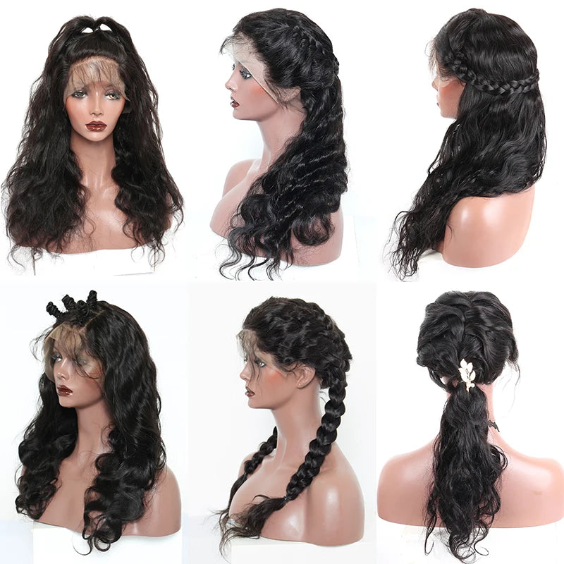 250% Density Body Wave Wig – 13x6 Lace Front, 360 Frontal, 30” Fake Scalp