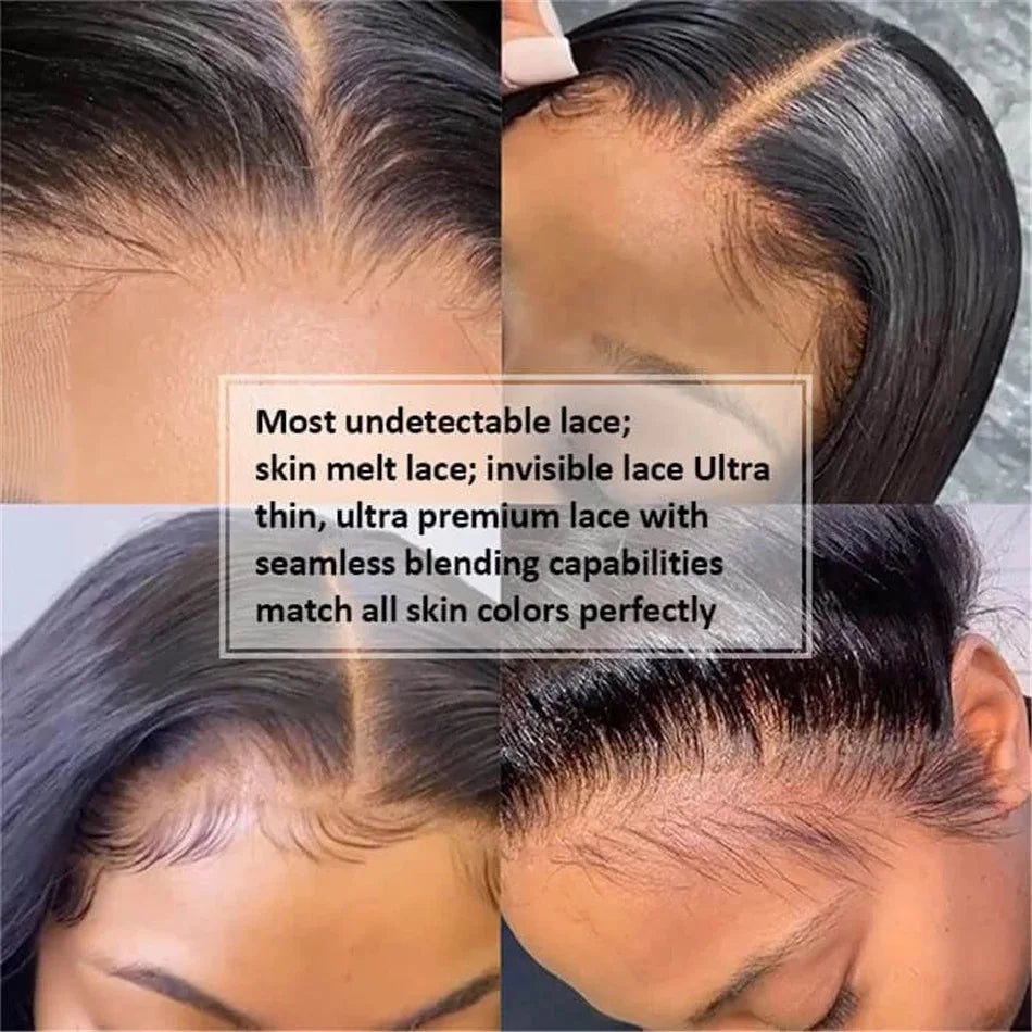HD Lace Front Wig – Pre-Plucked Straight Human Hair, 13x4/13x6 Transparent