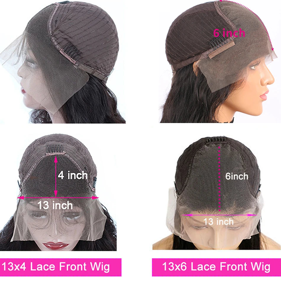 HD Lace Front Wig – Pre-Plucked Straight Human Hair, 13x4/13x6 Transparent