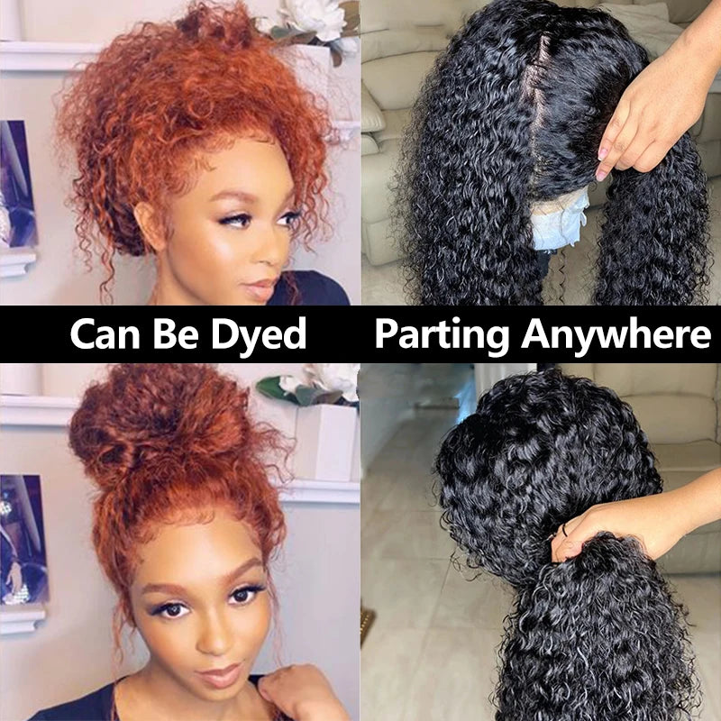30” Full Lace Deep Curly Wig – Fake Scalp, 250% Density, HD Transparent Lace