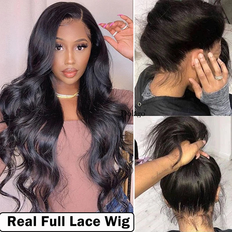 Glueless Body Wave Full Lace Wig – Baby Hair, Brazilian Virgin Human Hair