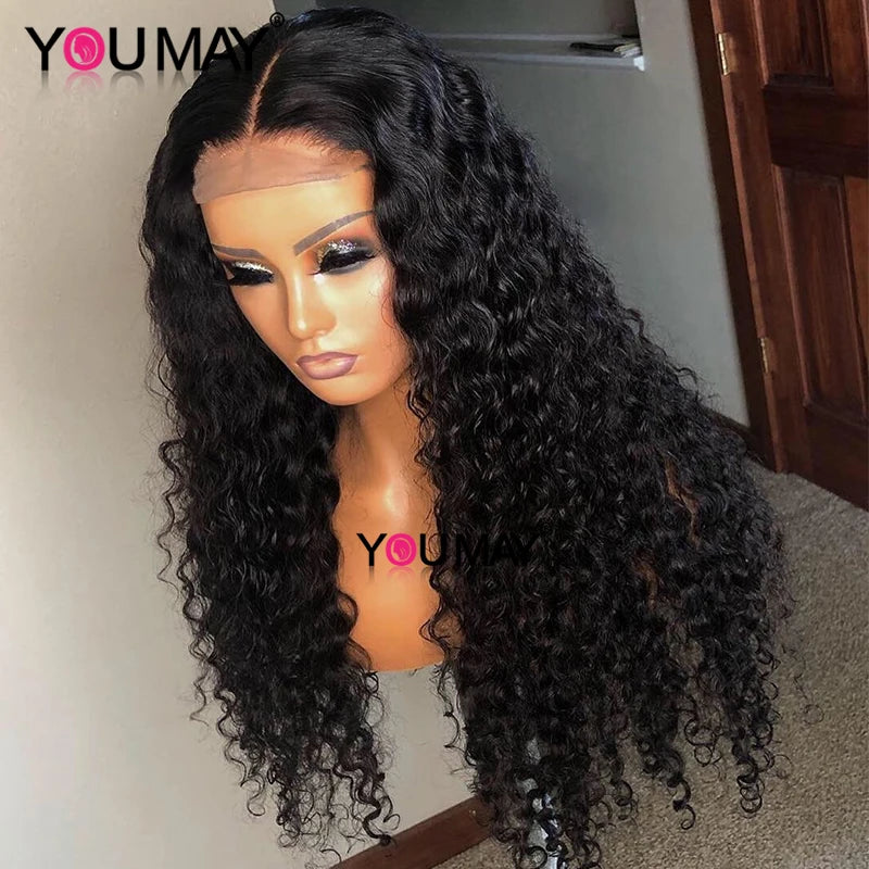 30” Full Lace Deep Curly Wig – Fake Scalp, 250% Density, HD Transparent Lace